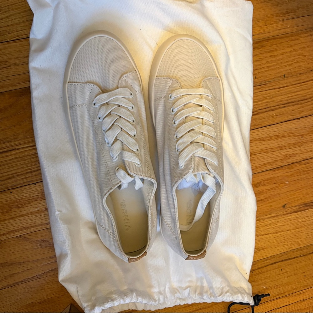 Vince Cream Canvas Sneakers